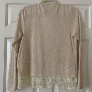 American Rag Sweaters - AMERICAN RAG cardigan w/lace down the front & back American Rag Sweaters - AMERICAN RAG cardigan w/lace down the front & back